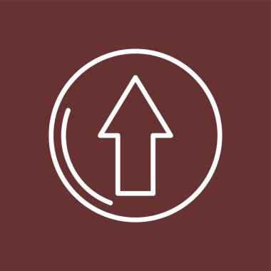 Yukarı Ok simgesi, vektör illüstrasyonu basit tasarım