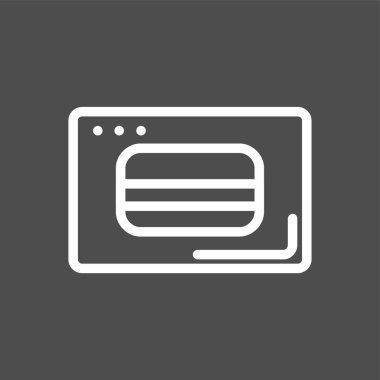 Kart simgesi, vektör illüstrasyonu basit tasarım