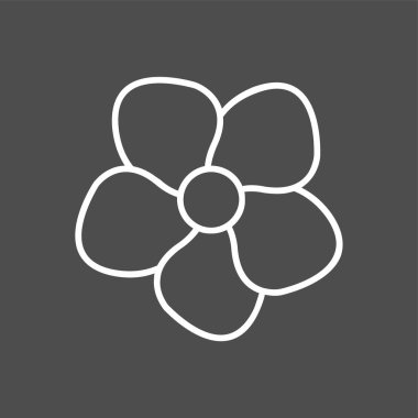 çiçek simgesi, vektör illüstrasyonu basit tasarım