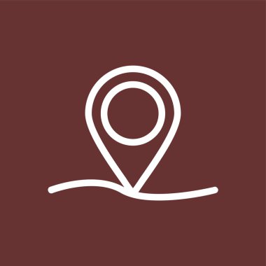 konum simgesi, vektör illüstrasyonu basit tasarım