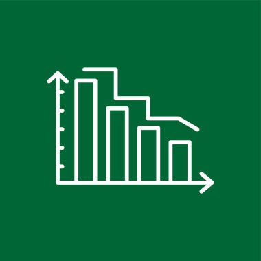 Satır Grafik simgesi, vektör illüstrasyonu basit tasarım