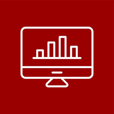 monitör simgesi, vektör illüstrasyonu basit tasarım