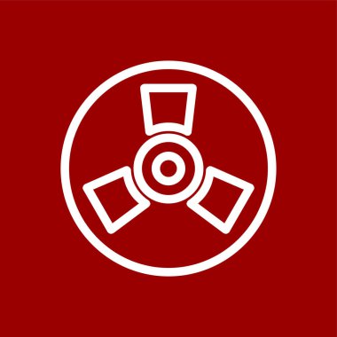 Nuclear icon, vector illustration simple design