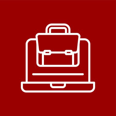 bavul simgesi, vektör illüstrasyonu basit tasarım