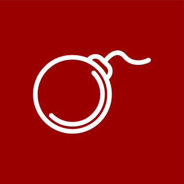 bomba simgesi, vektör illüstrasyonu basit tasarım