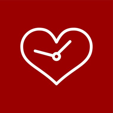 Saat simgesi, vektör illüstrasyonu basit tasarım