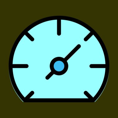 Gösterge paneli simgesi, vektör illüstrasyonu basit tasarım