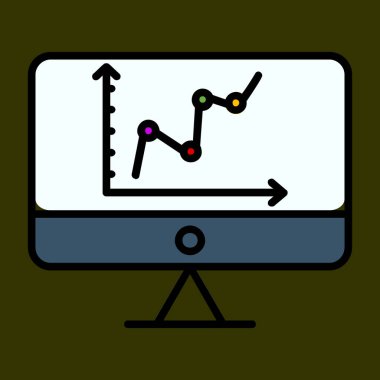 Grafiksel Temsil simgesi, vektör illüstrasyonu basit tasarım