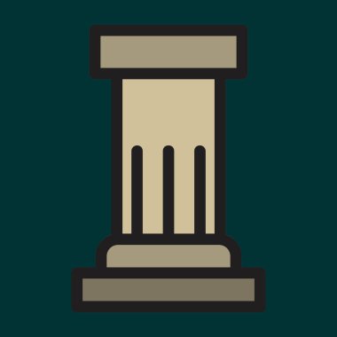 sütun simgesi, vektör illüstrasyonu basit tasarım