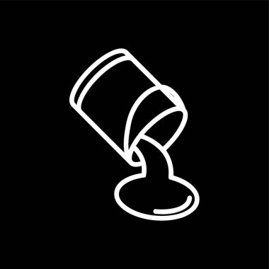 Boya Kovası simgesi, vektör illüstrasyonu basit tasarım