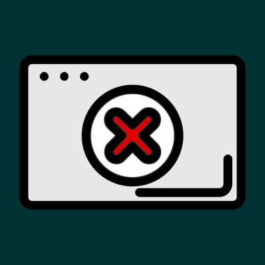 Hata simgesi, vektör illüstrasyonu basit tasarım