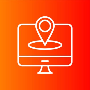 konum simgesi, vektör illüstrasyonu basit tasarım