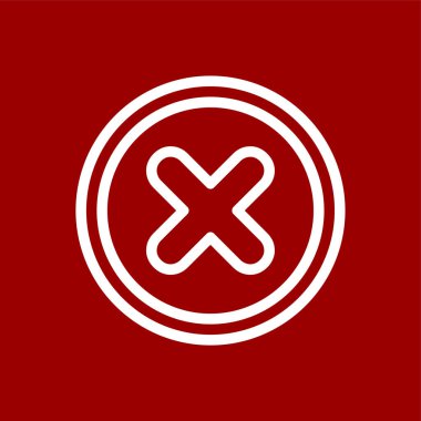 Simge ve vektör illüstrasyonunu iptal et basit tasarım