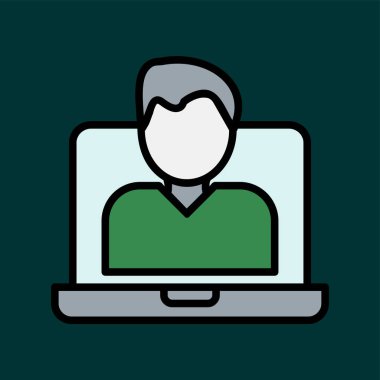 Avatar simgesi, vektör illüstrasyonu basit tasarım