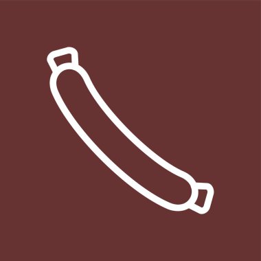 sosis simgesi, vektör illüstrasyonu basit tasarım