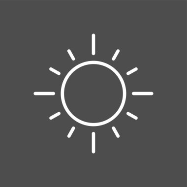 Güneş simgesi, vektör illüstrasyonu basit tasarım