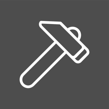 Çekiç simgesi, vektör illüstrasyonu basit tasarım