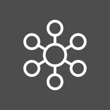 Sosyal Ağ simgesi, vektör illüstrasyonu basit tasarım