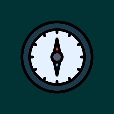 pusula simgesi, vektör illüstrasyonu basit tasarım