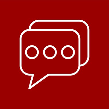 sohbet simgesi, vektör illüstrasyonu basit tasarım