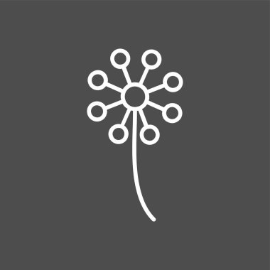 Karahindiba simgesi, vektör illüstrasyonu basit tasarım