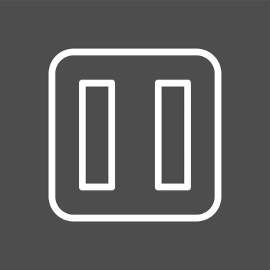 Düğme simgesini duraklat, vektör illüstrasyonu basit tasarım