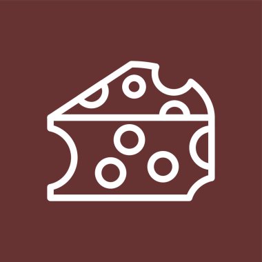 Peynir simgesi, vektör illüstrasyonu basit tasarım