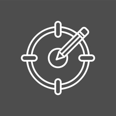 Hedef Seyirci simgesi, vektör illüstrasyonu basit tasarım