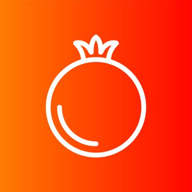 Nar simgesi, vektör illüstrasyonu basit tasarım