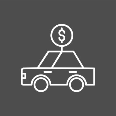 Araba Kiralama simgesi, vektör illüstrasyonu basit tasarım