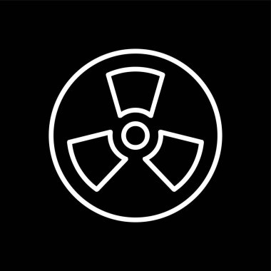 Radyasyon simgesi, vektör illüstrasyonu basit tasarım