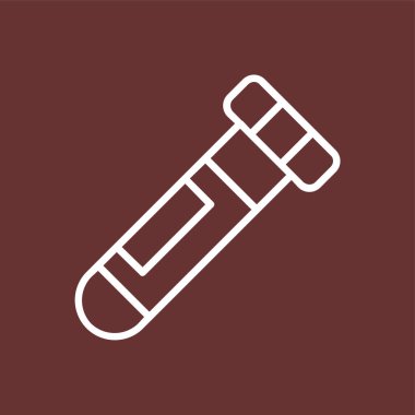 test tübü simgesi, vektör illüstrasyonu basit tasarım