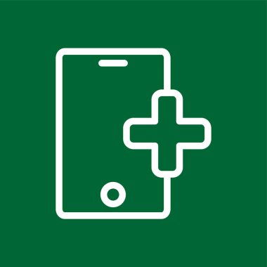 Çevrimiçi Tıbbi simge, vektör illüstrasyonu basit tasarım