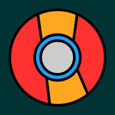 CD simgesi, vektör illüstrasyonu basit tasarım