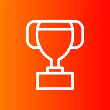 Kupa simgesi, vektör illüstrasyonu basit tasarım