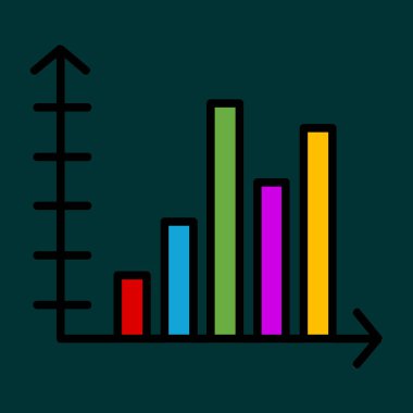 Bell Şekilli Grafik simgesi, vektör illüstrasyonu basit tasarım