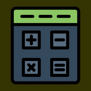 Calculator icon, vector illustration simple design