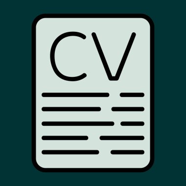cv simgesi, vektör illüstrasyonu basit tasarım