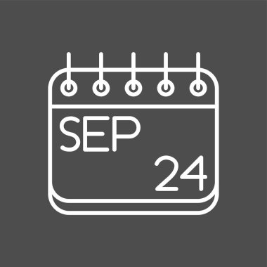 Eylül ikonu, vektör illüstrasyonu basit tasarım