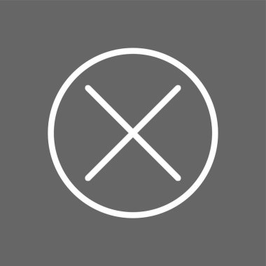 Simge ve vektör illüstrasyonunu iptal et basit tasarım