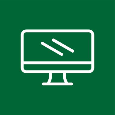 Monitör simgesi, vektör illüstrasyonu basit tasarım