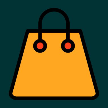 çanta simgesi, vektör illüstrasyonu basit tasarım