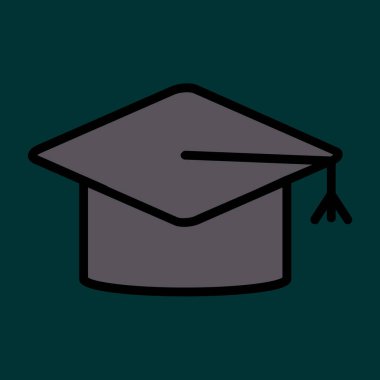 Motarboard simgesi, vektör illüstrasyonu basit tasarım