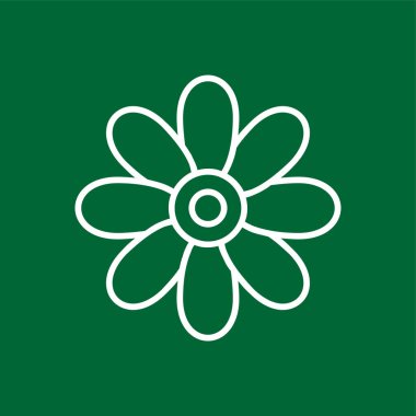 Papatya ikonu, vektör illüstrasyonu basit tasarım