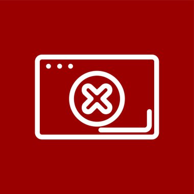 Hata simgesi, vektör illüstrasyonu basit tasarım