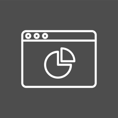 Pie Graph simgesi, vektör illüstrasyonu basit tasarım