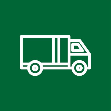 Kargo Kamyonu simgesi, vektör illüstrasyonu basit tasarım