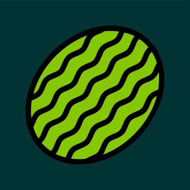 Karpuz simgesi, vektör illüstrasyonu basit tasarım