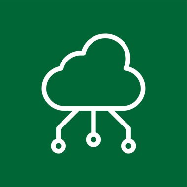 bulut depolama simgesi, vektör illüstrasyonu basit tasarım