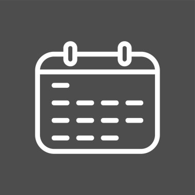 Takvim simgesi, vektör illüstrasyonu basit tasarım